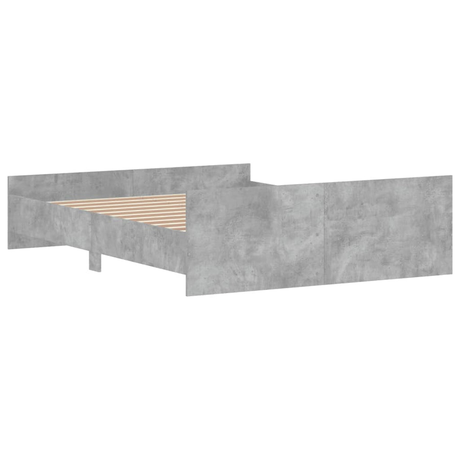 Bedframe Met Hoofd- En Voeteneinde 140 x 200 cm Betongrijs