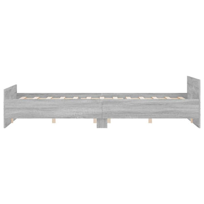 Bedframe Met Hoofd- En Voeteneinde 140 x 200 cm Grijs sonoma