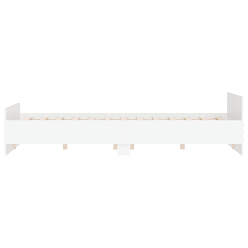 Bedframe Met Hoofd- En Voeteneinde 150 x 200 cm Wit