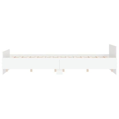 Bedframe Met Hoofd- En Voeteneinde 150 x 200 cm Wit