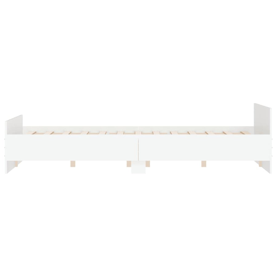 Bedframe Met Hoofd- En Voeteneinde 150 x 200 cm Wit