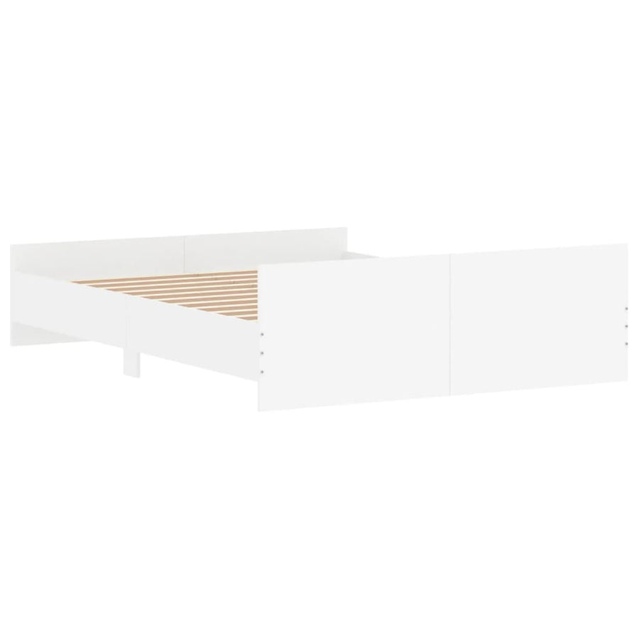 Bedframe Met Hoofd- En Voeteneinde 150 x 200 cm Wit