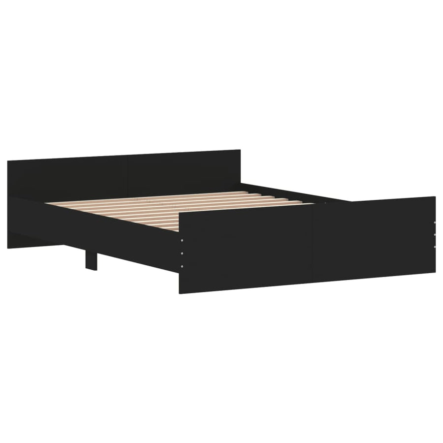Bedframe Met Hoofd- En Voeteneinde 150 x 200 cm Zwart
