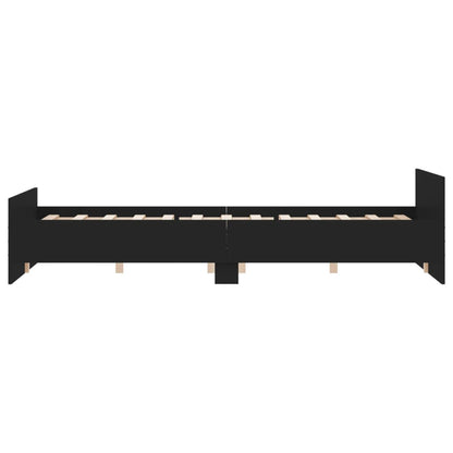 Bedframe Met Hoofd- En Voeteneinde 150 x 200 cm Zwart