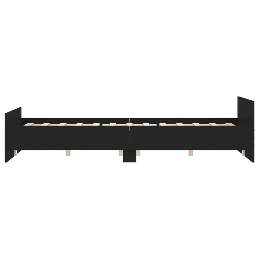 Bedframe Met Hoofd- En Voeteneinde 150 x 200 cm Zwart