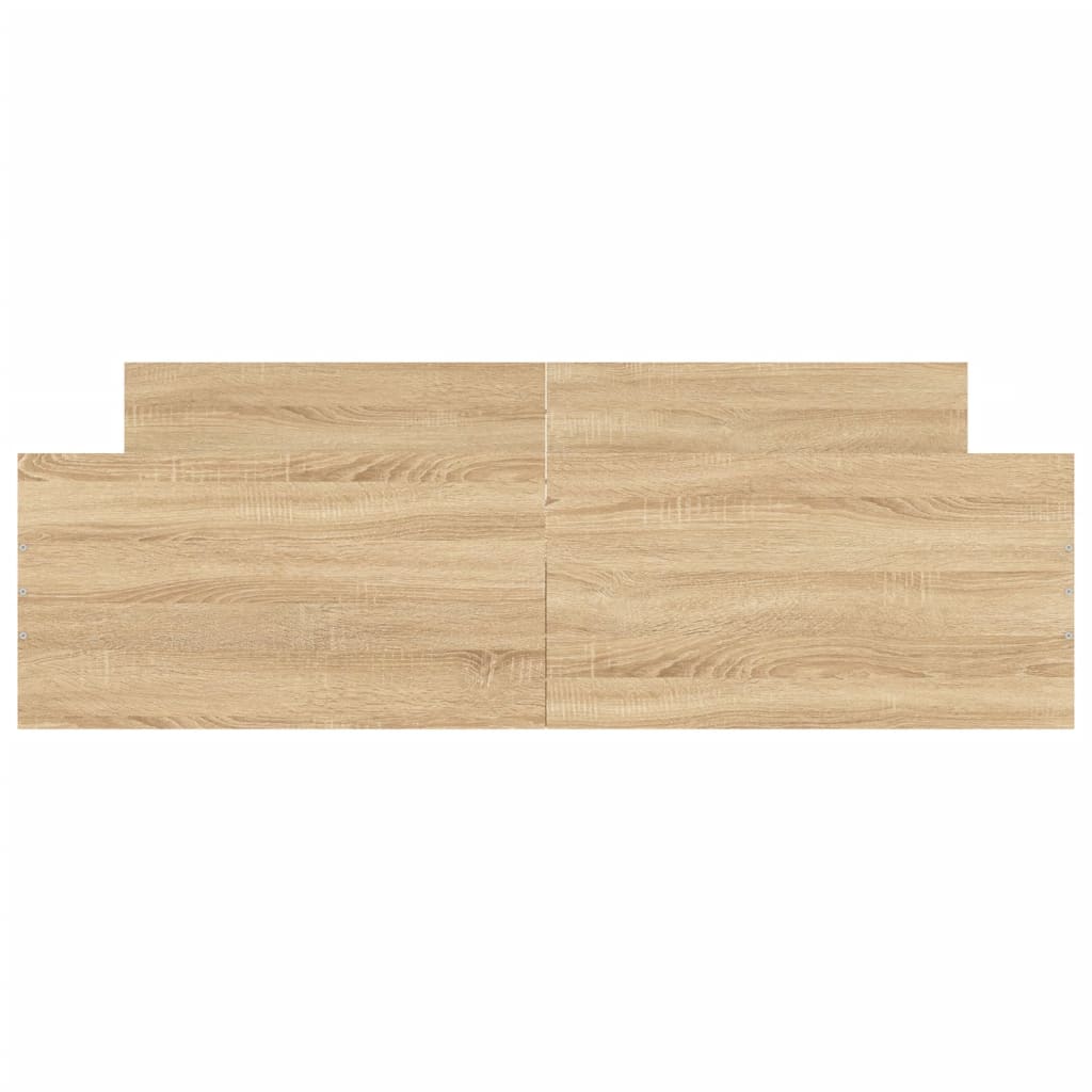 Bedframe Met Hoofd- En Voeteneinde Kleur 150 x 200 cm Sonoma eiken