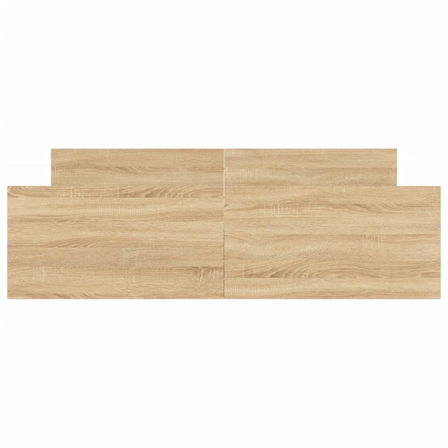 Bedframe Met Hoofd- En Voeteneinde Kleur 150 x 200 cm Sonoma eiken
