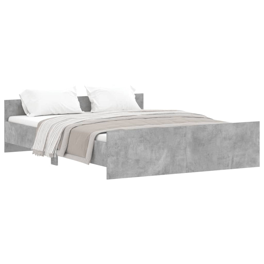Bedframe Met Hoofd- En Voeteneinde 150 x 200 cm Betongrijs