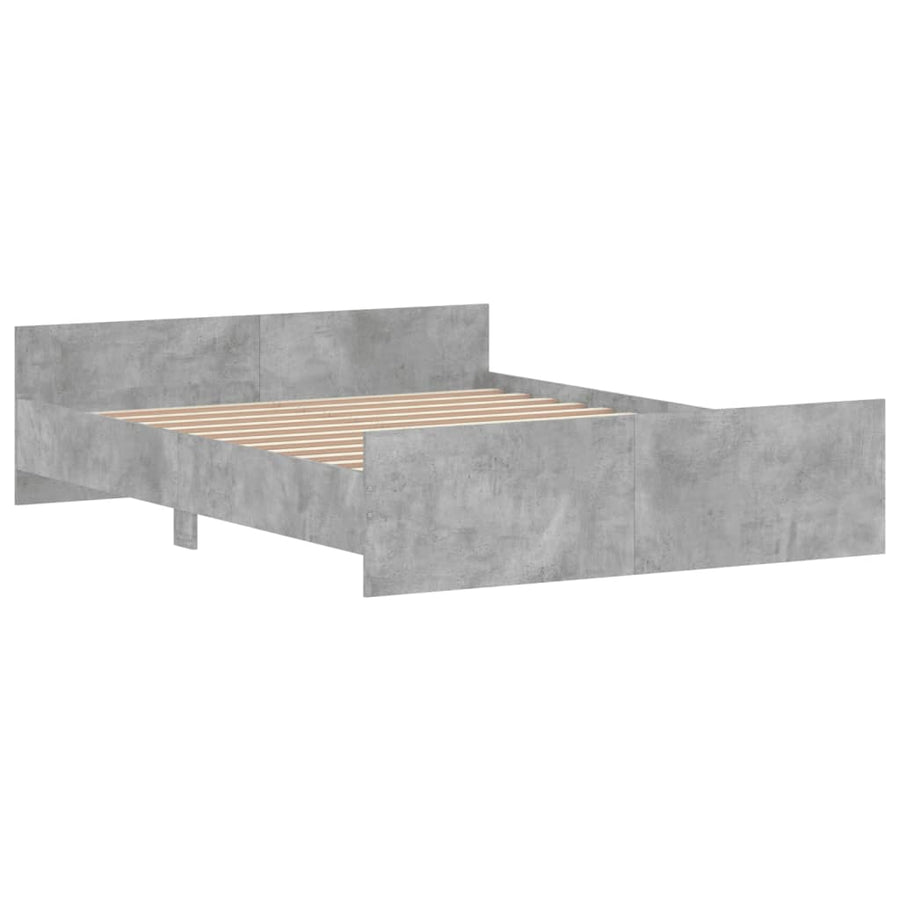 Bedframe Met Hoofd- En Voeteneinde 150 x 200 cm Betongrijs
