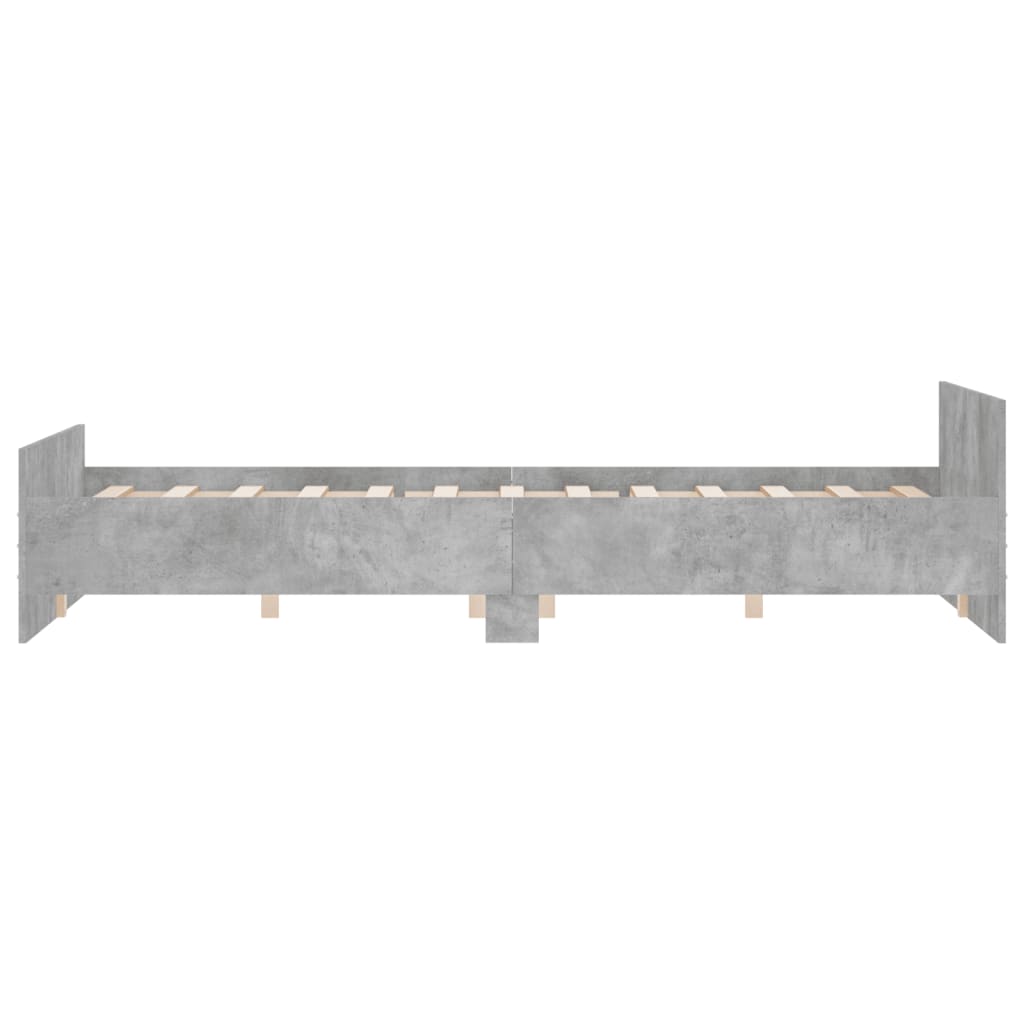 Bedframe Met Hoofd- En Voeteneinde 150 x 200 cm Betongrijs