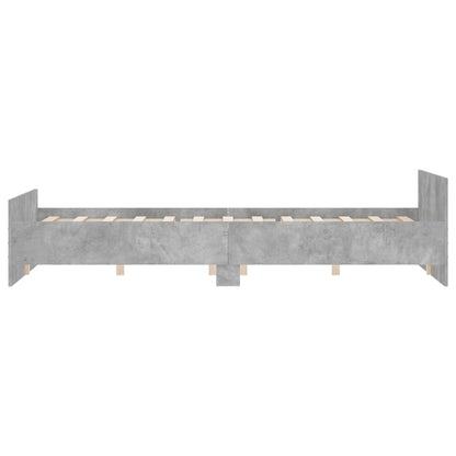Bedframe Met Hoofd- En Voeteneinde 150 x 200 cm Betongrijs