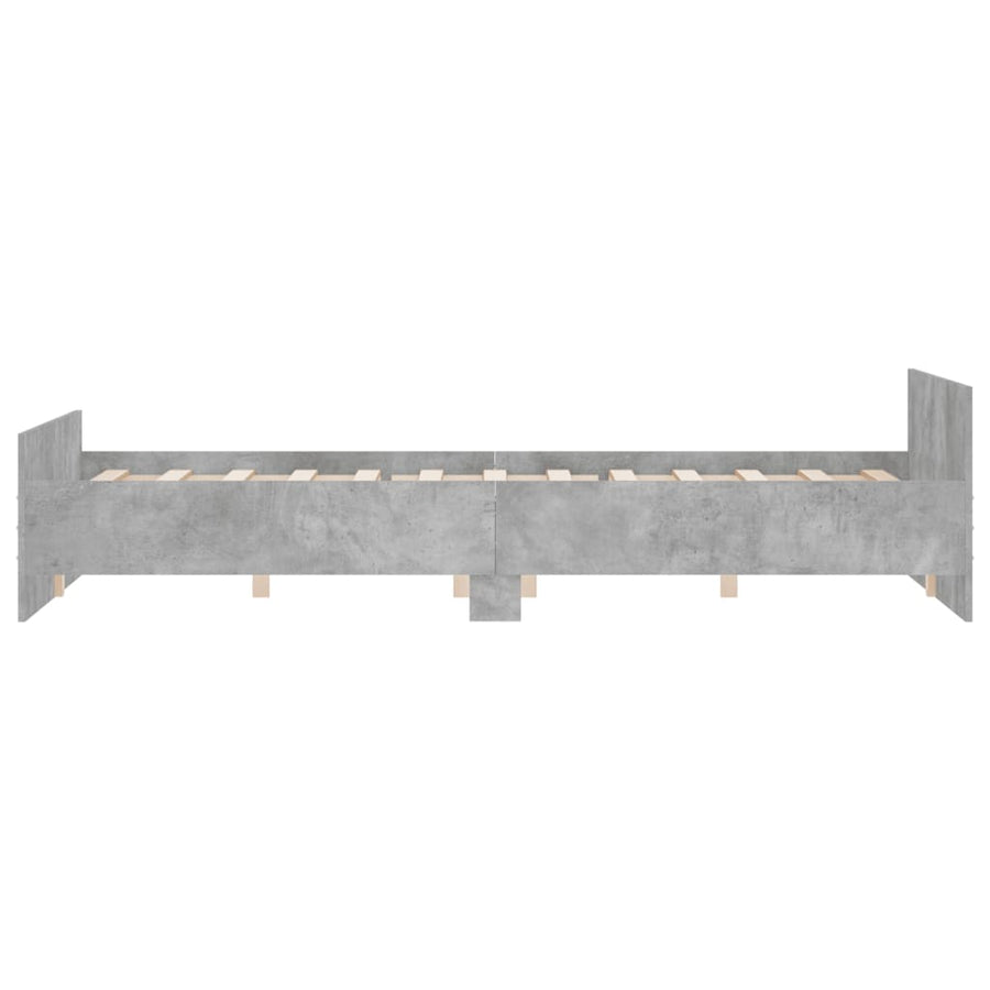 Bedframe Met Hoofd- En Voeteneinde 150 x 200 cm Betongrijs