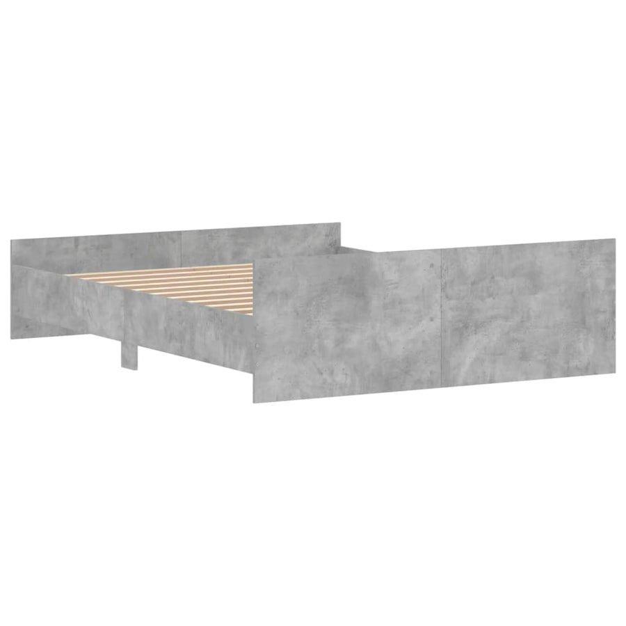 Bedframe Met Hoofd- En Voeteneinde 150 x 200 cm Betongrijs