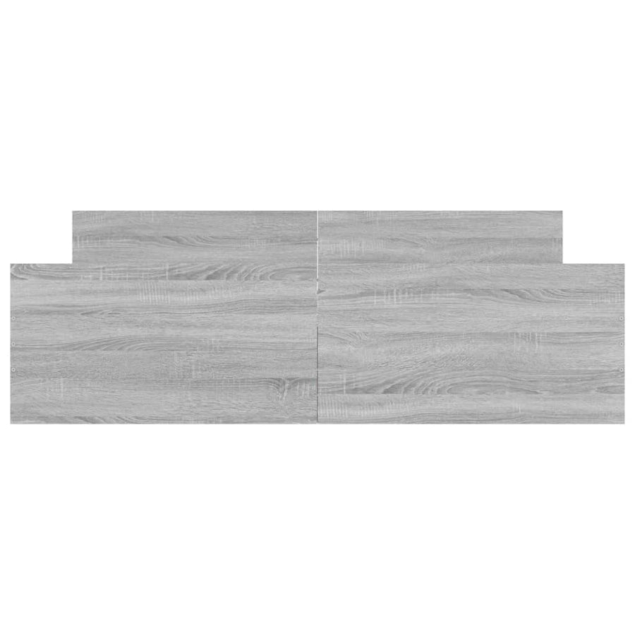 Bedframe Met Hoofd- En Voeteneinde 150 x 200 cm Grijs sonoma