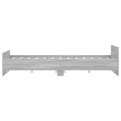 Bedframe Met Hoofd- En Voeteneinde 150 x 200 cm Grijs sonoma