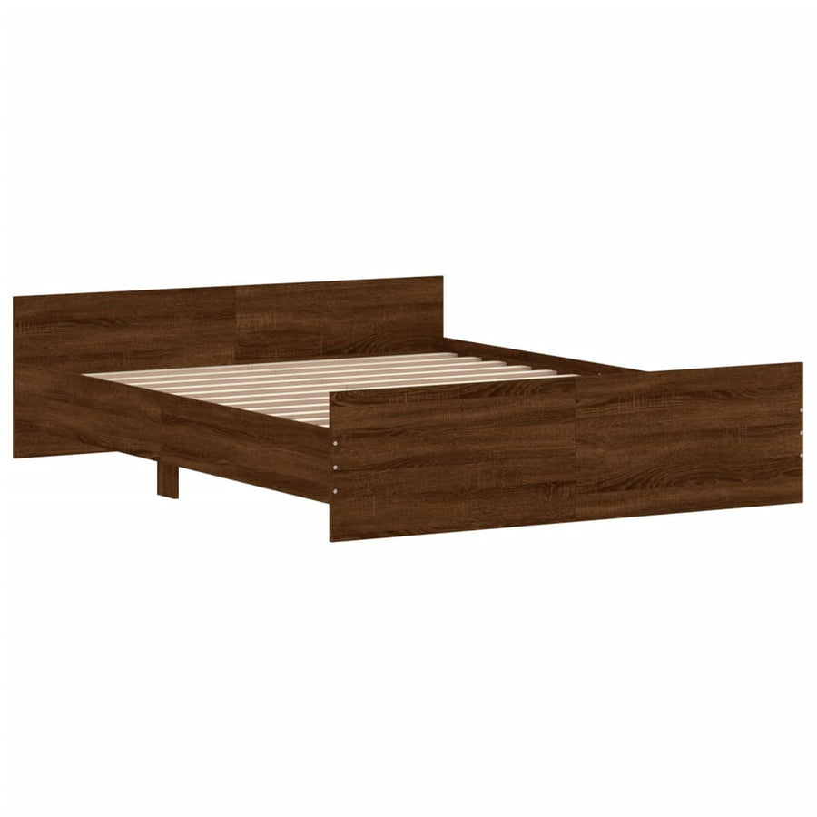 Bedframe Hoofd- En Voeteneinde Ig 150 x 200 cm bruin eikenkleur