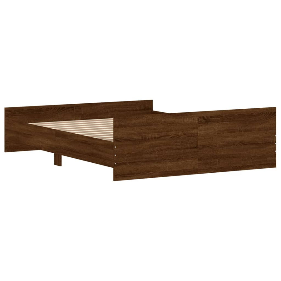 Bedframe Hoofd- En Voeteneinde Ig 150 x 200 cm bruin eikenkleur