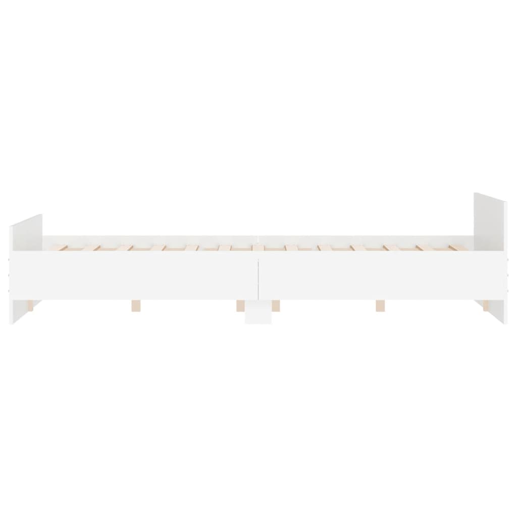 Bedframe Met Hoofd- En Voeteneinde 160 x 200 cm Wit