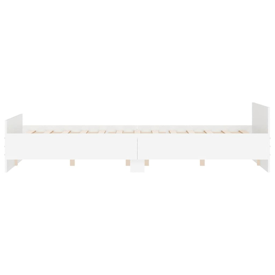 Bedframe Met Hoofd- En Voeteneinde 160 x 200 cm Wit