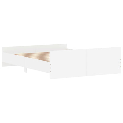 Bedframe Met Hoofd- En Voeteneinde 160 x 200 cm Wit