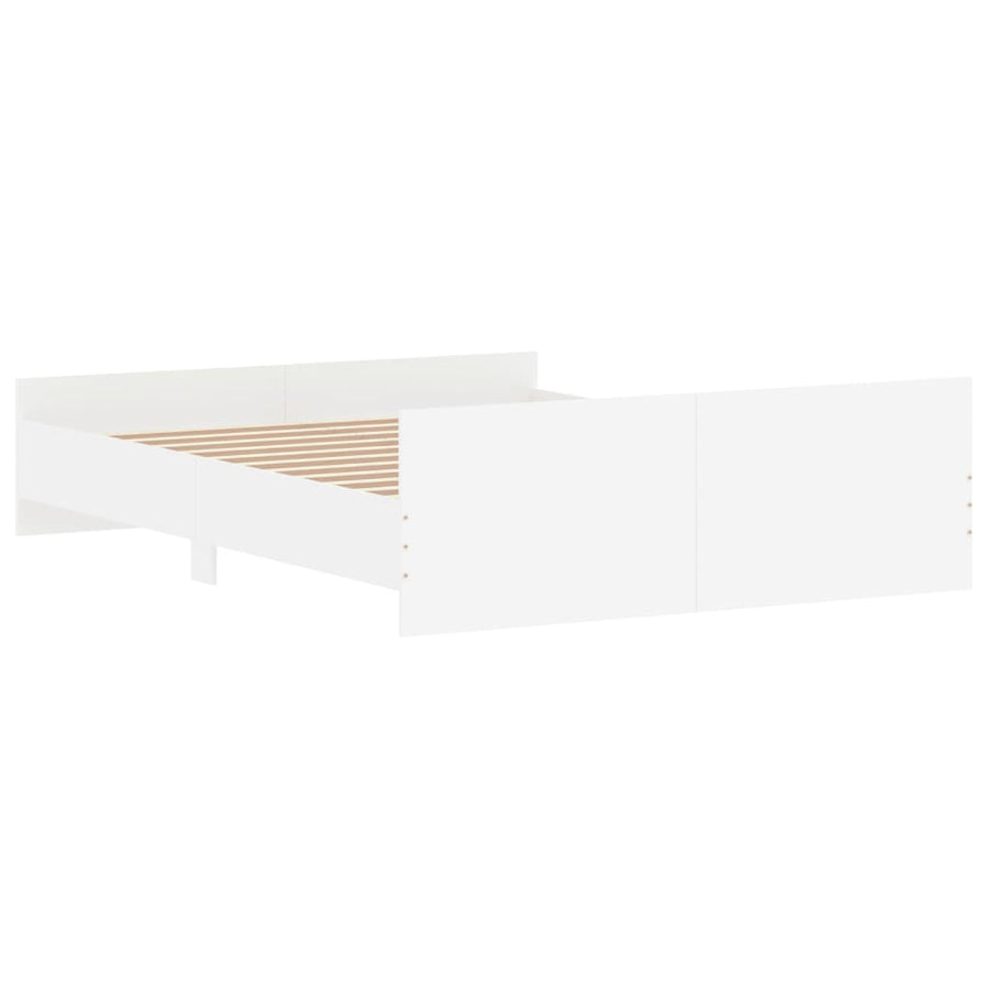 Bedframe Met Hoofd- En Voeteneinde 160 x 200 cm Wit