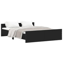 Bedframe Met Hoofd- En Voeteneinde 160 x 200 cm Zwart