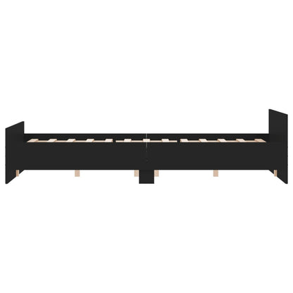Bedframe Met Hoofd- En Voeteneinde 160 x 200 cm Zwart