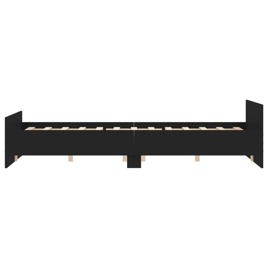 Bedframe Met Hoofd- En Voeteneinde 160 x 200 cm Zwart