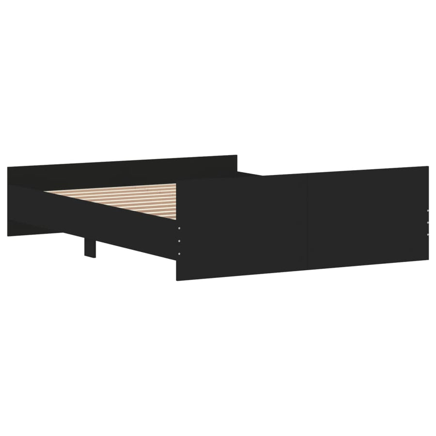 Bedframe Met Hoofd- En Voeteneinde 160 x 200 cm Zwart