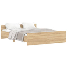 Bedframe Met Hoofd- En Voeteneinde Kleur 160 x 200 cm Sonoma eiken