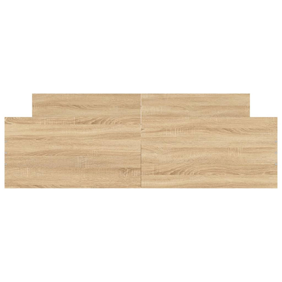 Bedframe Met Hoofd- En Voeteneinde Kleur 160 x 200 cm Sonoma eiken
