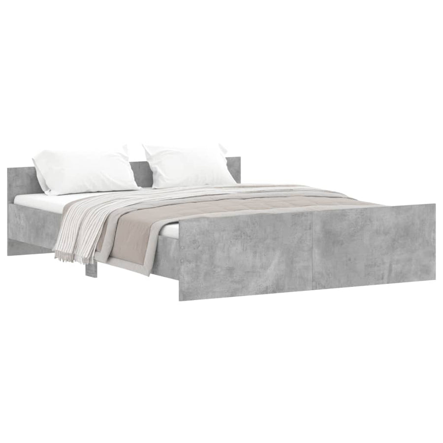 Bedframe Met Hoofd- En Voeteneinde 160 x 200 cm Betongrijs