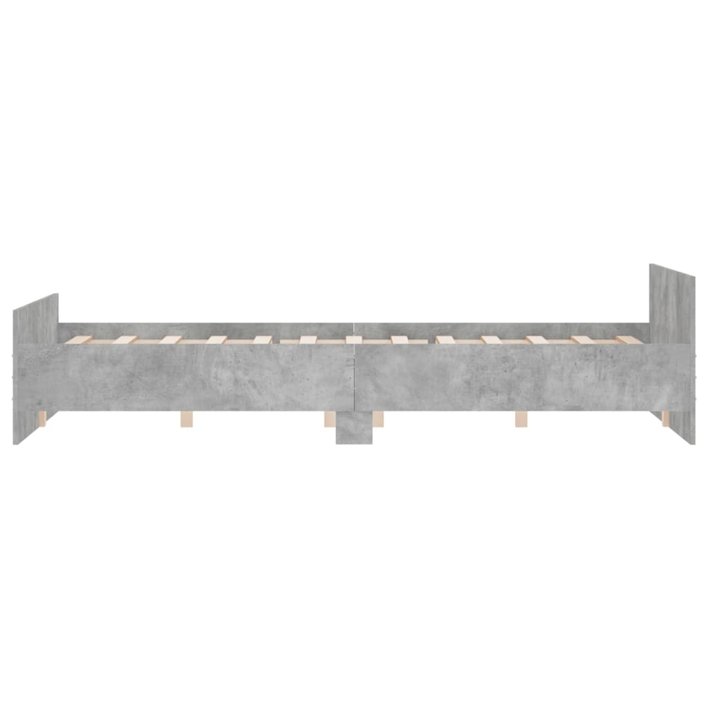 Bedframe Met Hoofd- En Voeteneinde 160 x 200 cm Betongrijs