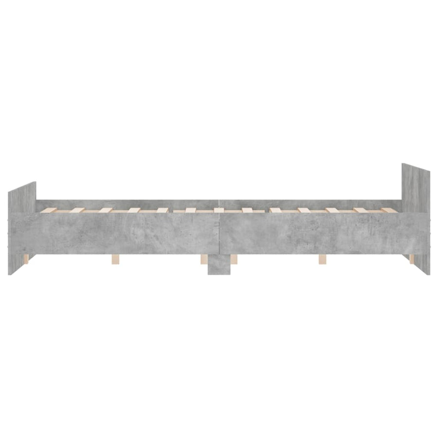 Bedframe Met Hoofd- En Voeteneinde 160 x 200 cm Betongrijs