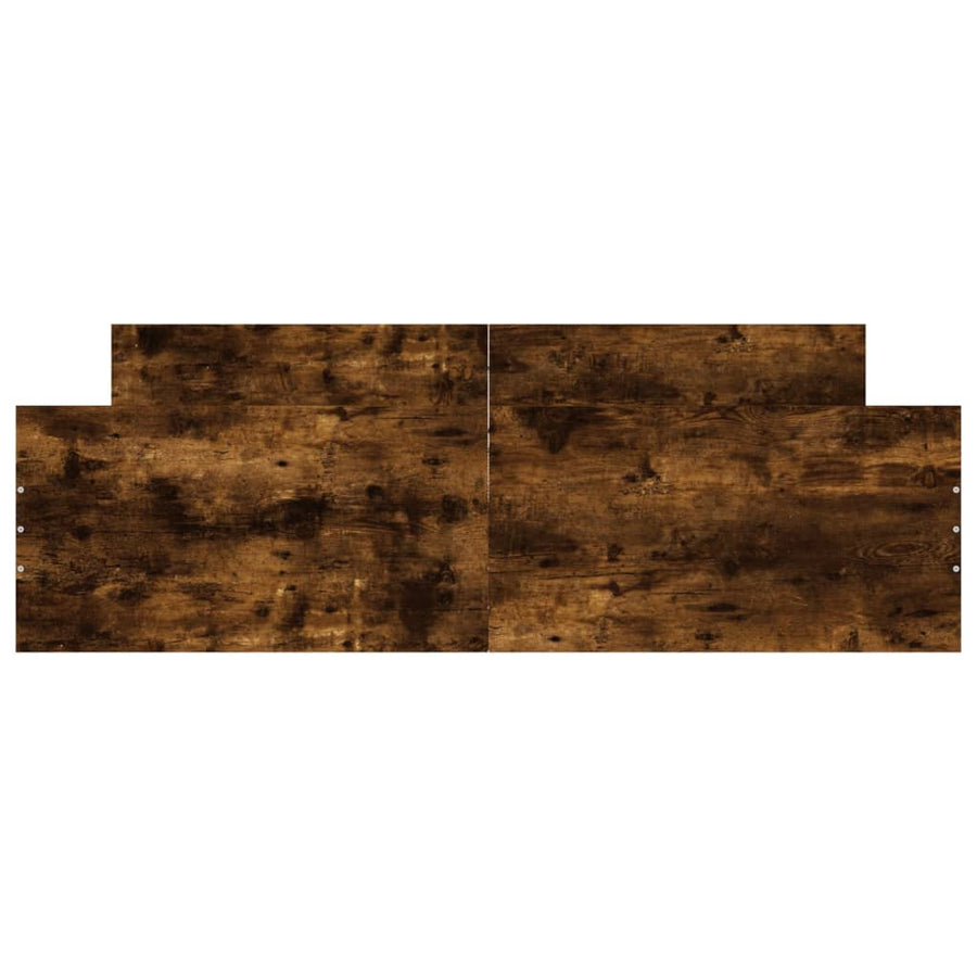 Bedframe Met Hoofd- En Voeteneinde 160 x 200 cm Gerookt eiken