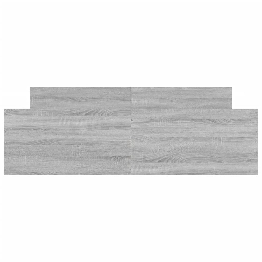 Bedframe Met Hoofd- En Voeteneinde 160 x 200 cm Grijs sonoma