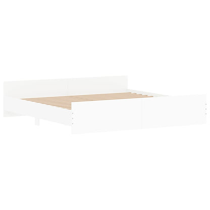Bedframe Met Hoofd- En Voeteneinde 180 x 200 cm Wit