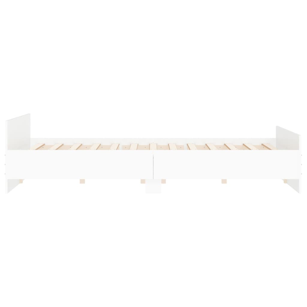 Bedframe Met Hoofd- En Voeteneinde 180 x 200 cm Wit
