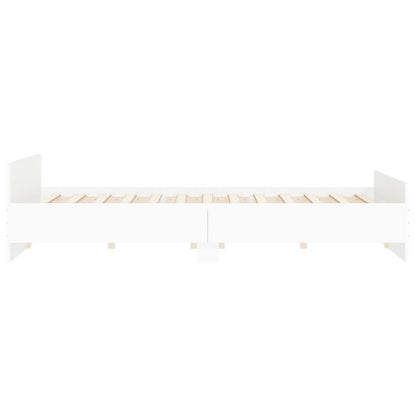 Bedframe Met Hoofd- En Voeteneinde 180 x 200 cm Wit