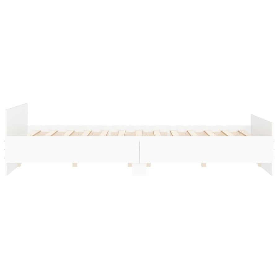 Bedframe Met Hoofd- En Voeteneinde 180 x 200 cm Wit