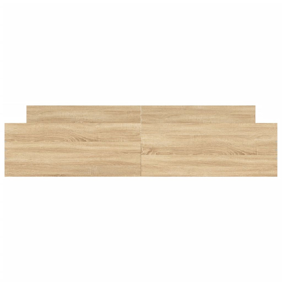 Bedframe Met Hoofd- En Voeteneinde Kleur 180 x 200 cm Sonoma eiken