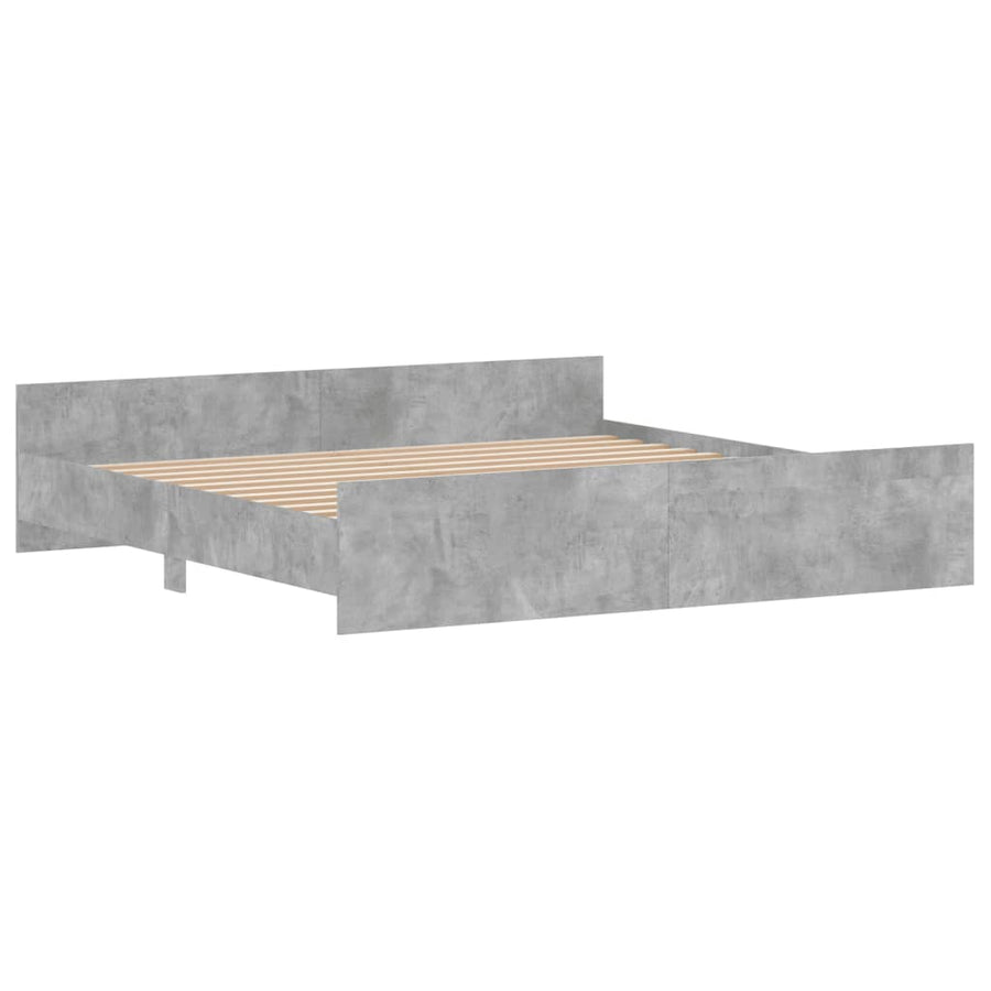 Bedframe Met Hoofd- En Voeteneinde 180 x 200 cm Betongrijs