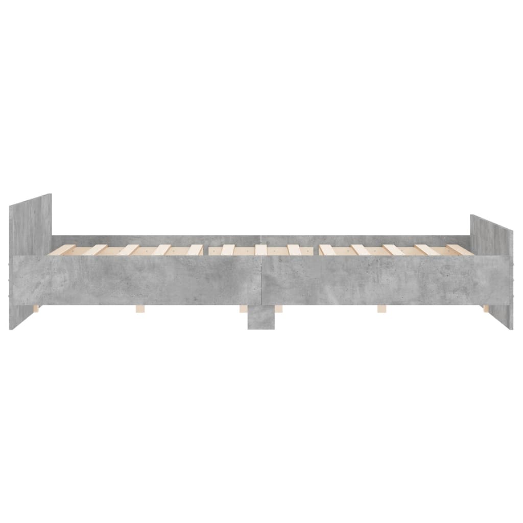 Bedframe Met Hoofd- En Voeteneinde 180 x 200 cm Betongrijs