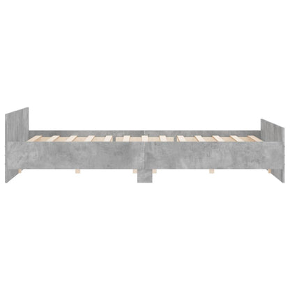 Bedframe Met Hoofd- En Voeteneinde 180 x 200 cm Betongrijs