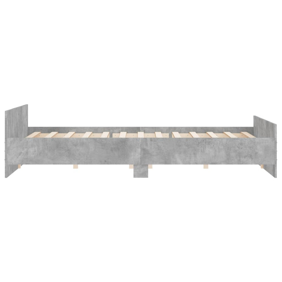 Bedframe Met Hoofd- En Voeteneinde 180 x 200 cm Betongrijs