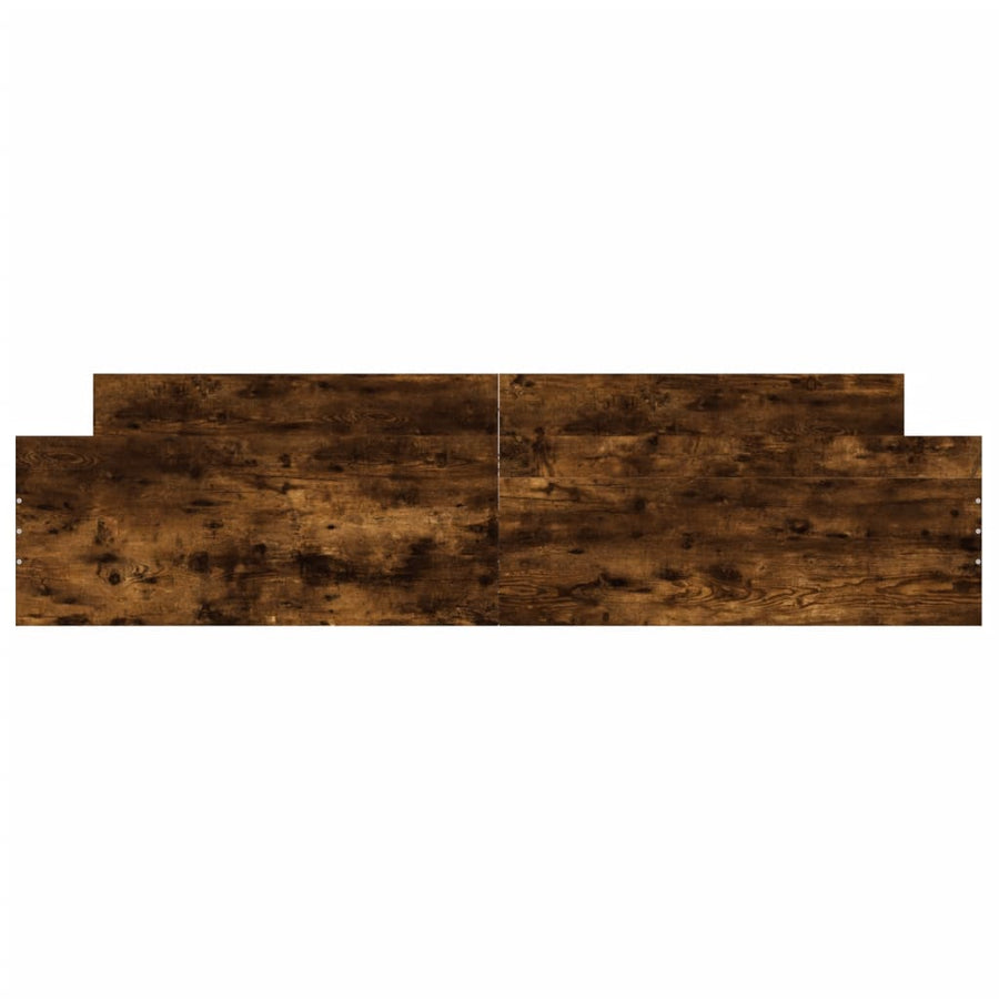 Bedframe Met Hoofd- En Voeteneinde 180 x 200 cm Gerookt eiken