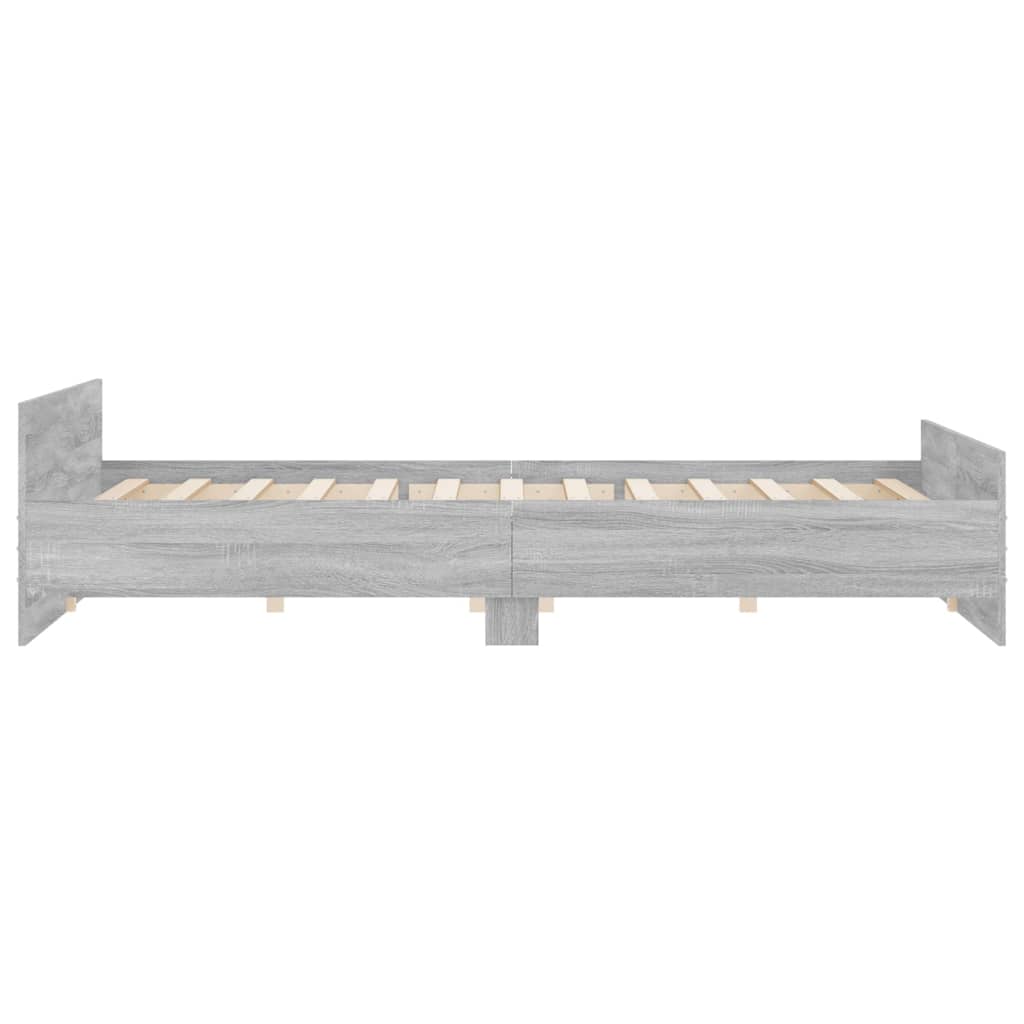 Bedframe Met Hoofd- En Voeteneinde 180 x 200 cm Grijs sonoma
