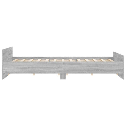 Bedframe Met Hoofd- En Voeteneinde 180 x 200 cm Grijs sonoma