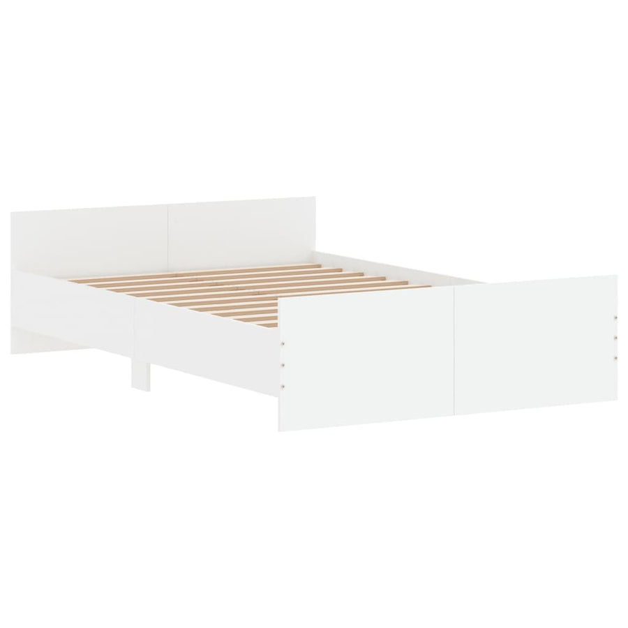 Bedframe Met Hoofd- En Voeteneinde 120 X 190 Cm Wit