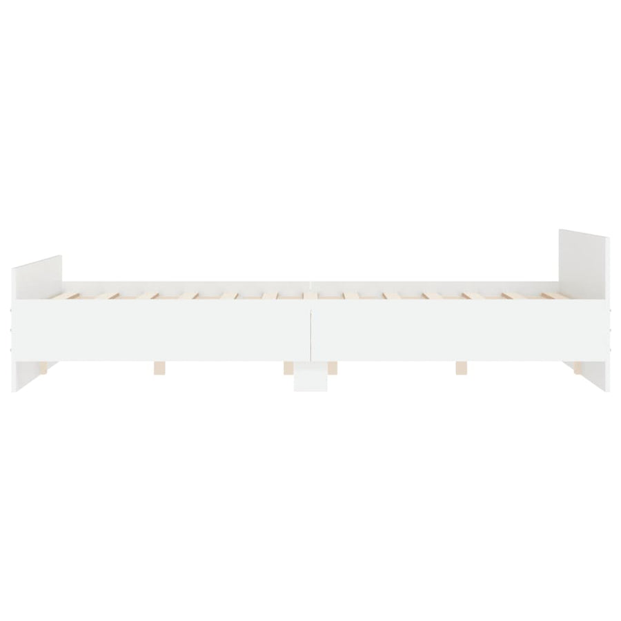 Bedframe Met Hoofd- En Voeteneinde 120 X 190 Cm Wit